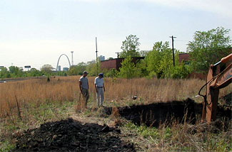 Mike Kolb at CSX Railyards – East St. Louis Mound Center.