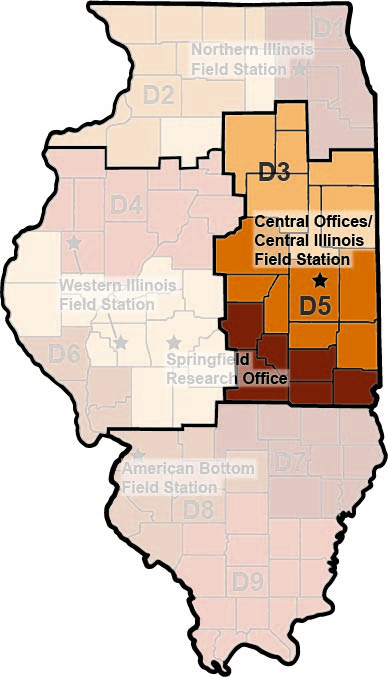 Central Offices/Central Illinois Field Station location map