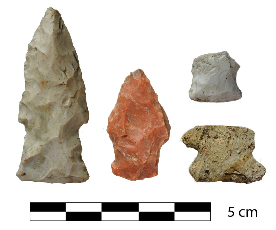 Projectile Points Recovered from 11RI411 Projectile Points Recovered from 11RI411