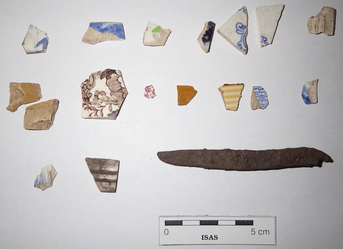 Historic artifacts from the Willow Creek Bike Trail Project
