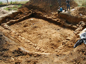 Plan view of cellar at Dutcher 1 site