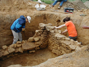 Foundation wall from cellar from Dutcher 1 site