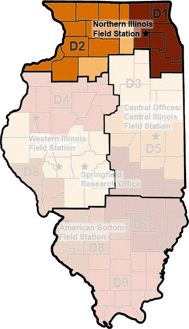Northern Illinois Field Station location map
