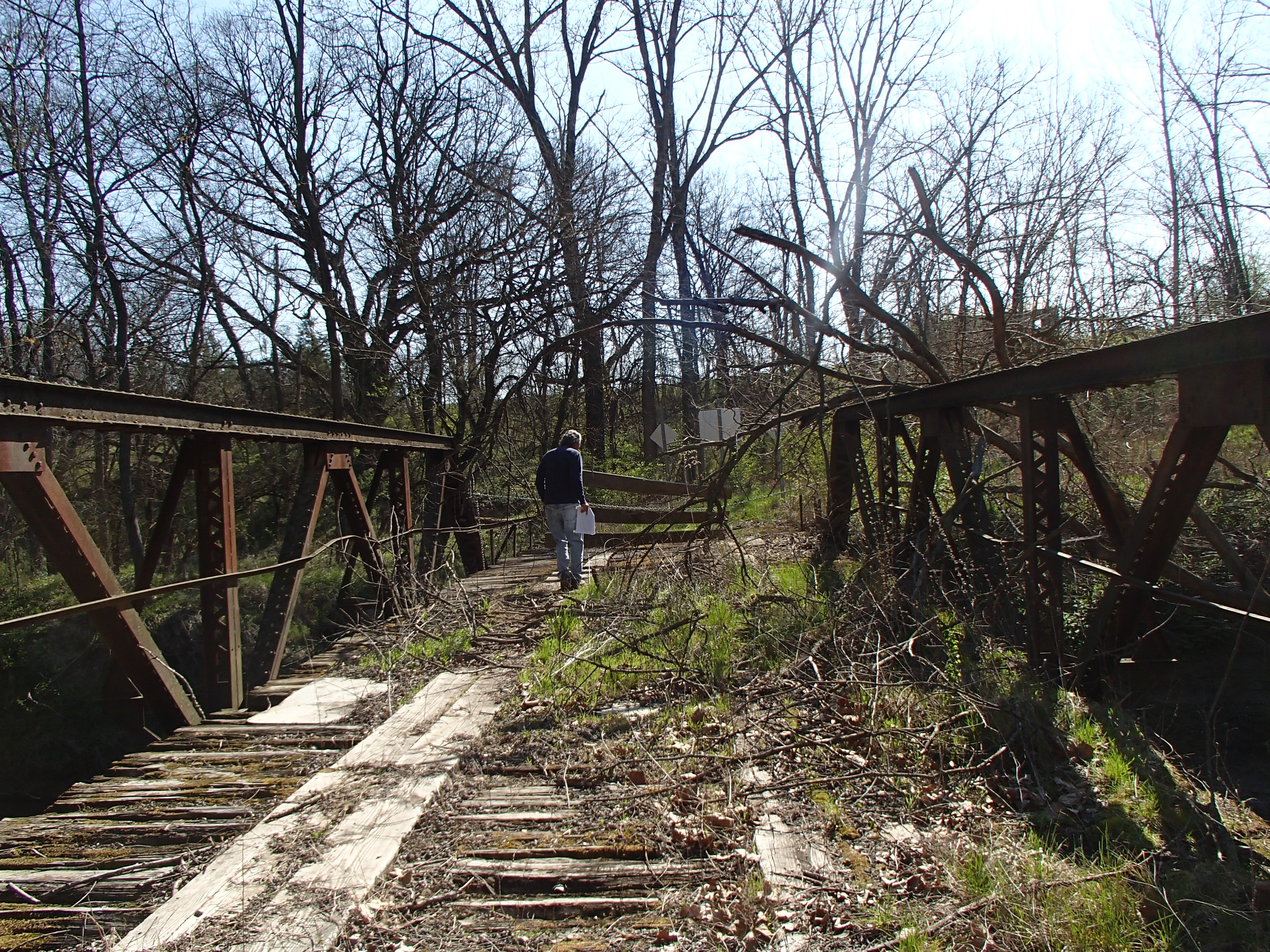 Bridge over the LaMoine River with Dave Nolan