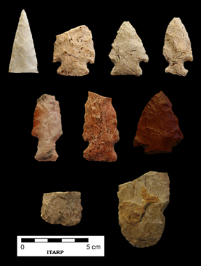 Bifaces from Thomas East site 