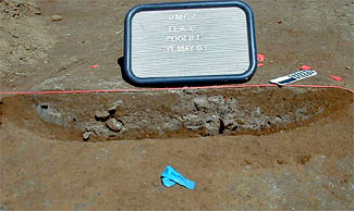 Profile of Feature 8 – a lime-Slaking pit at Black Top Ridge site