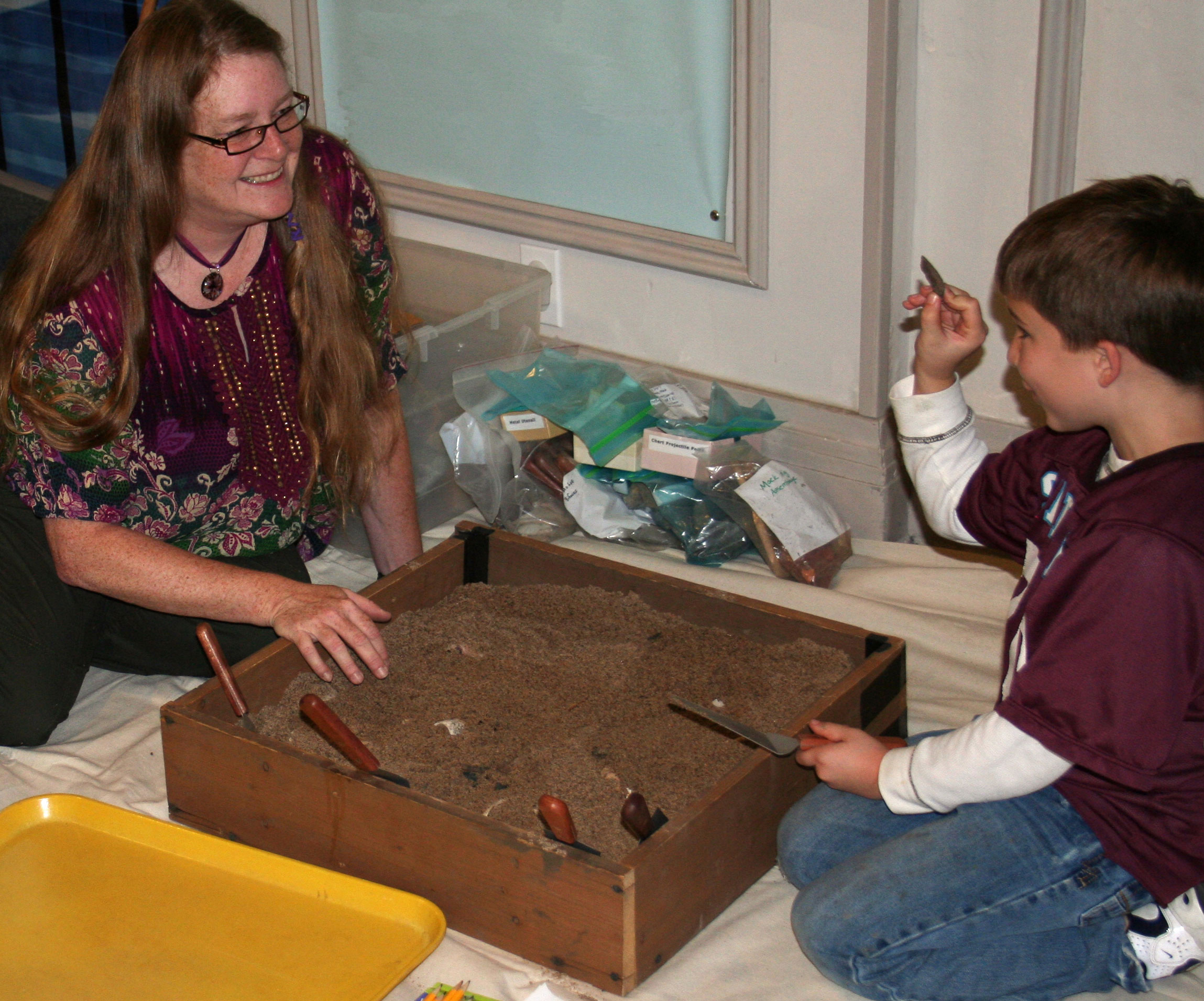 Eve Hargrave with a guest at the Children's Orpheum Museum Eve Hargrave with a guest at the Children's Orpheum Museum