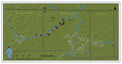 Site distribution map