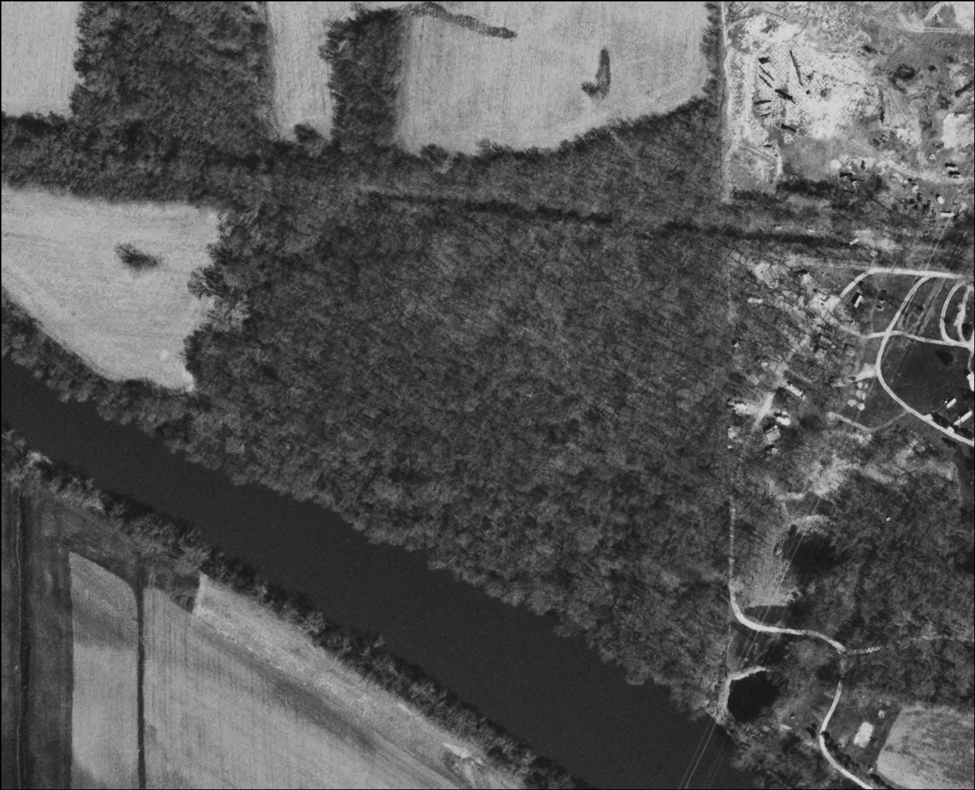 Aerial image of the Shirland site locale