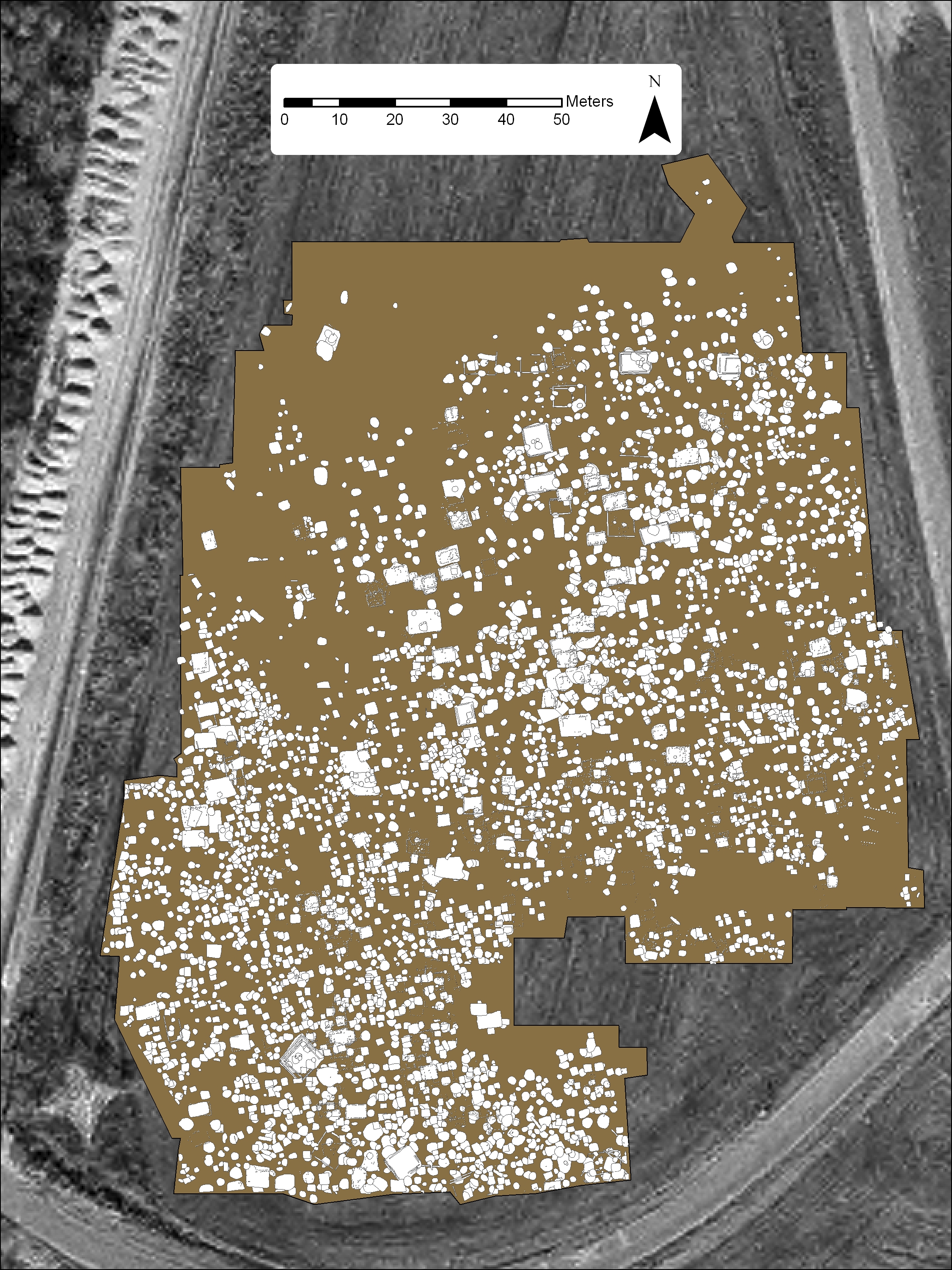 Plan view of excavations at Janey B. Goode