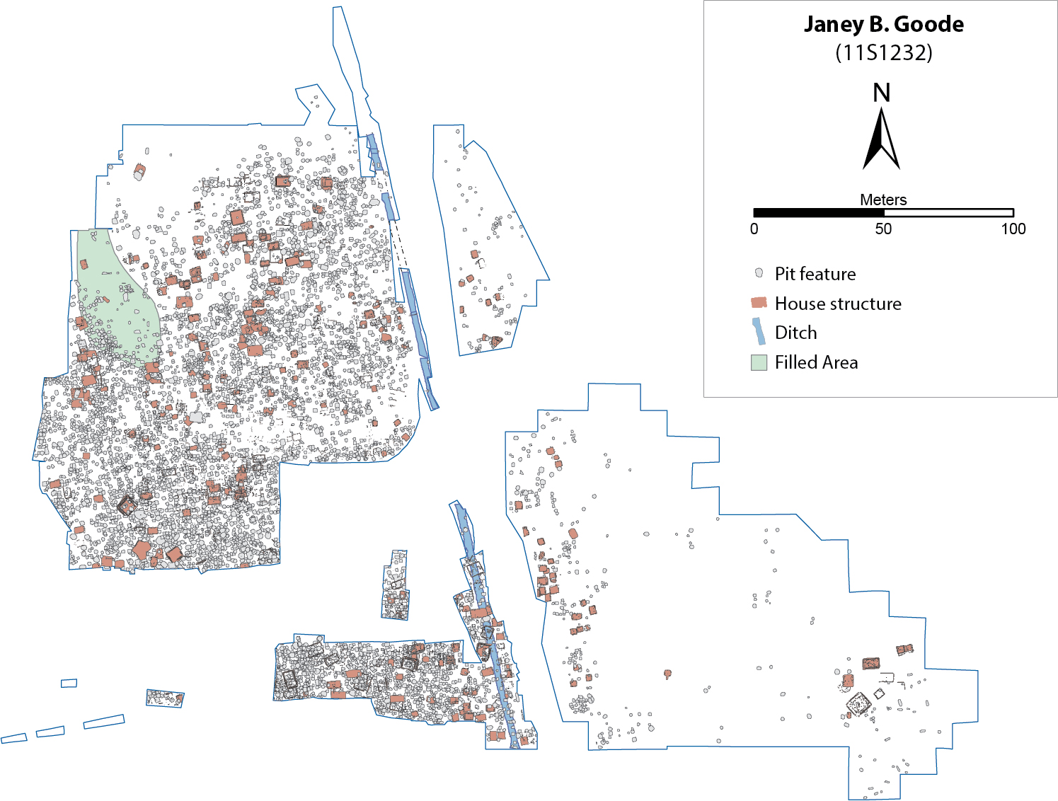 map of Janey B Goode site